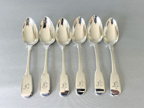 A Rare Set of 6 Georgian York Silver Teaspoons