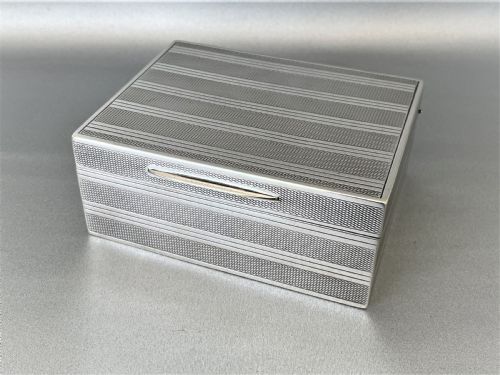 A Fabulous Art Deco Silver Table Cigarette Box