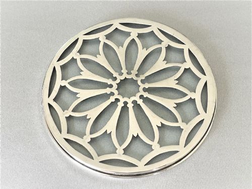 A Delightful Small Silver Teapotstand/coaster