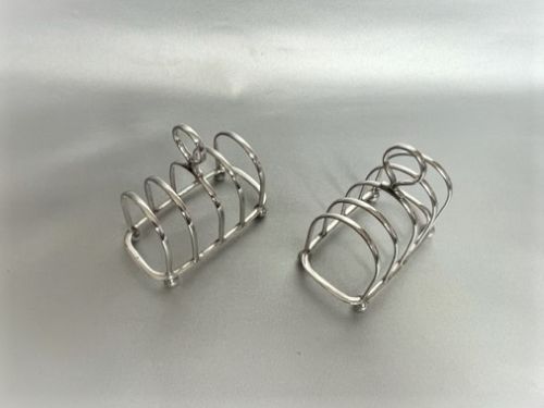 fig 1. A Charming Pair Of Silver Breakfast Toast Racks