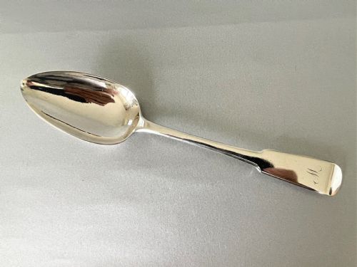 A Handsome Georgian Scottish Silver Table/serving Spoon