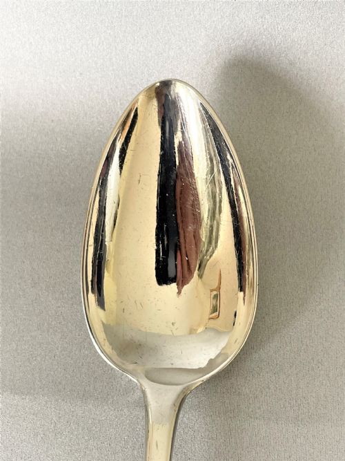 fig 1. A handsome Georgian Scottish silver table/serving spoon