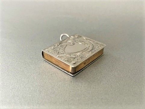 fig 1. A superb novelty Edwardian silver 'book' stamp case