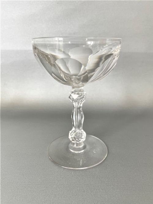 fig 2. A superior harlequin set of 6 Victorian cut glass champagne coupes