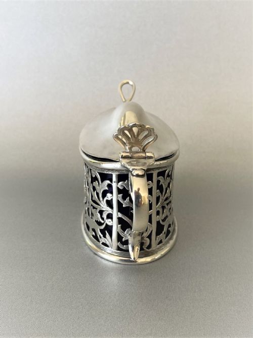 fig 2. A fabulous Victorian silver mustard pot & spoon