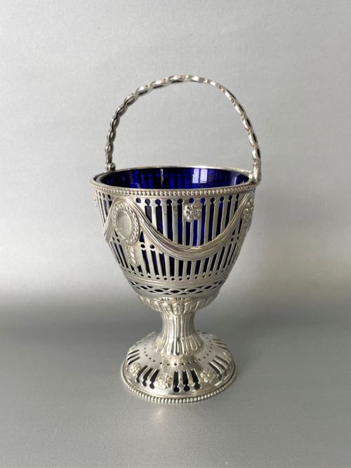 A Handsome 18th Century Silver Sugar Basket