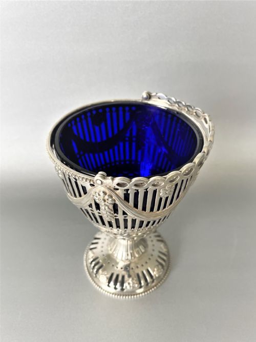 fig 1. A handsome 18th Century silver sugar basket