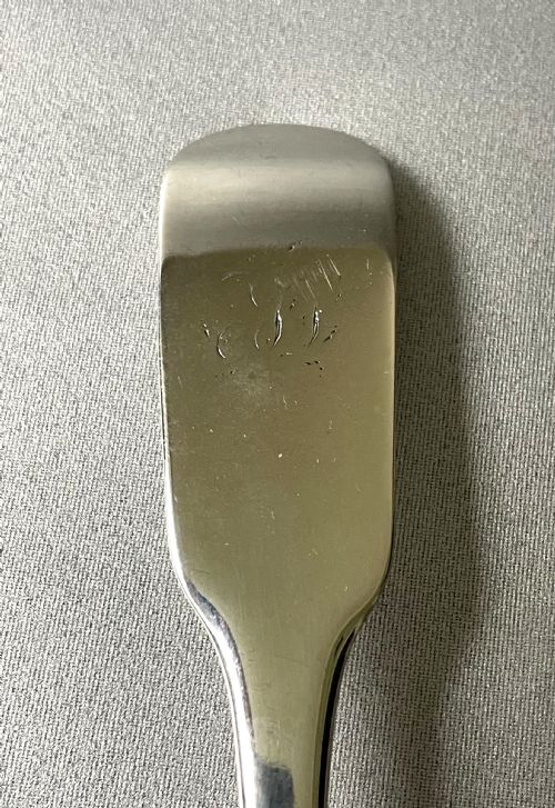 fig 1. An unusual Maker Exeter silver tablespoon