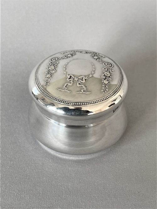 fig 1. A charming Edwardian Silver Pill/trinket Pot