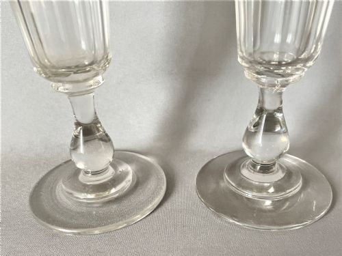 fig 1. A handsome pair of 19th Century champagne flutes