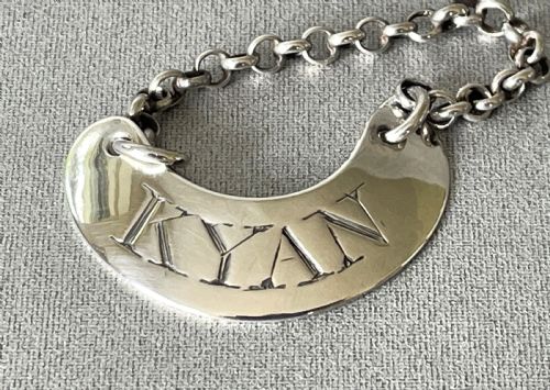 A Rare 18th Century Silver 'Kyan' Bottle Ticket