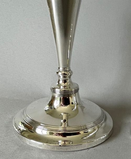 fig 1. A Handsome Pair Of Edwardian Silver Candlesticks