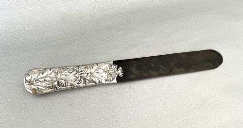 A Fabulous Edwardian Silver & Tortoiseshell Page Turner