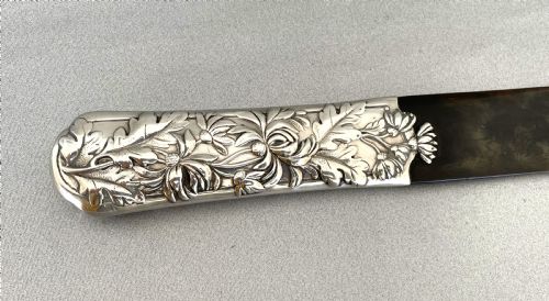 fig 1. A fabulous Edwardian silver & tortoiseshell page turner