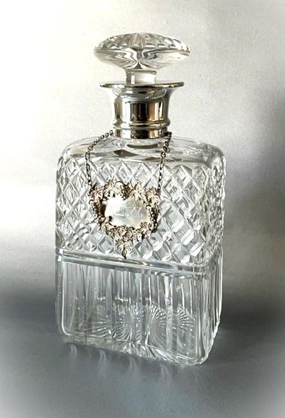 A Stunning Silver Mounted Whisky Decanter & Label