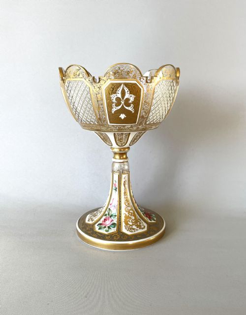 A Magnificent Late 19th Century Bohemian Pedestal Vase
