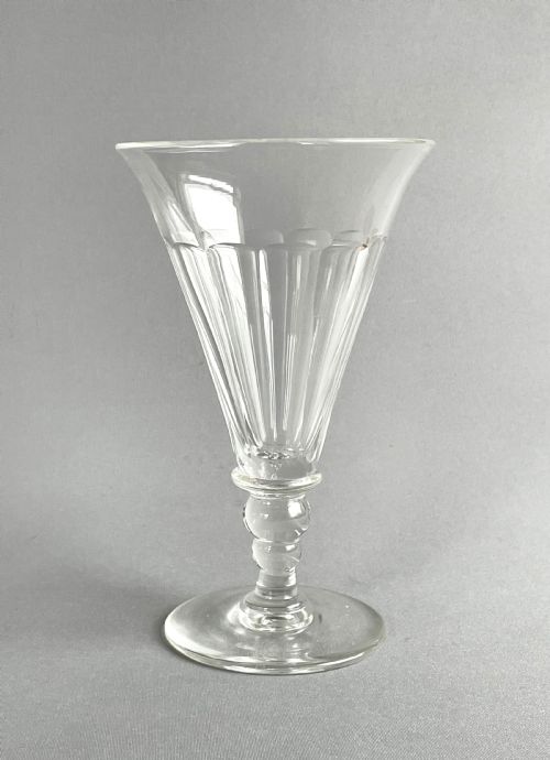 A Large Victorian Cut Glass Wine Flute