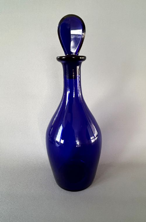 A Gorgeous Georgian Bristol Blue Liqueur Decanter