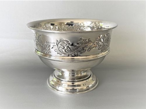 A Handsome Hallmarked Silver Rose Bowl