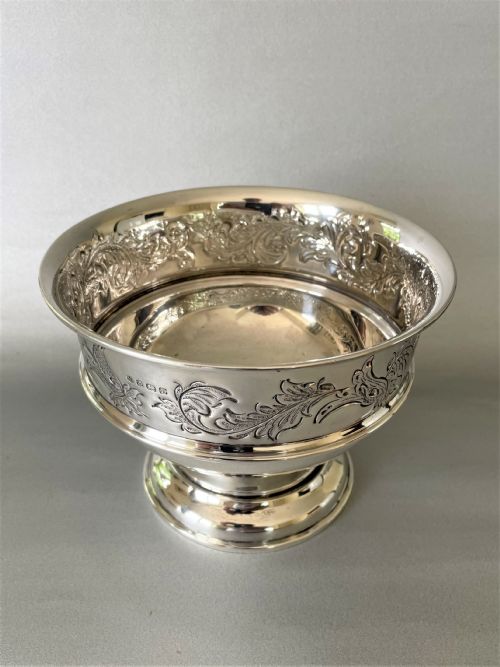 fig 1. A Handsome Hallmarked Silver Rose Bowl