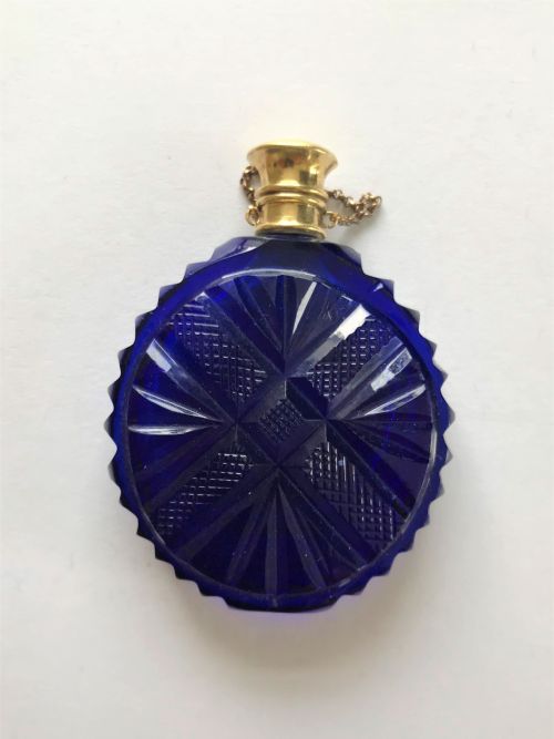 A Gorgeous Victorian Silver Gilt Mounted Scent Bottle