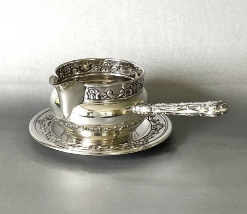 A Superb Gorham Sterling Silver Brandy Warmer & Saucer