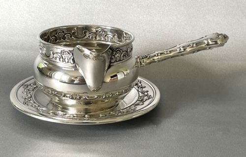 fig 2. A Superb Gorham Sterling Silver Brandy Warmer & Saucer