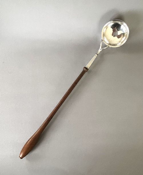 A Rare Mid 18th Century Scottish Silver Punch Ladle