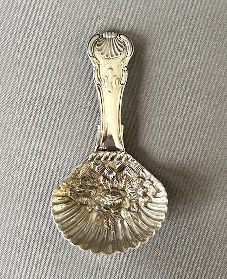 An Unusual George IV Silver Caddy Spoon