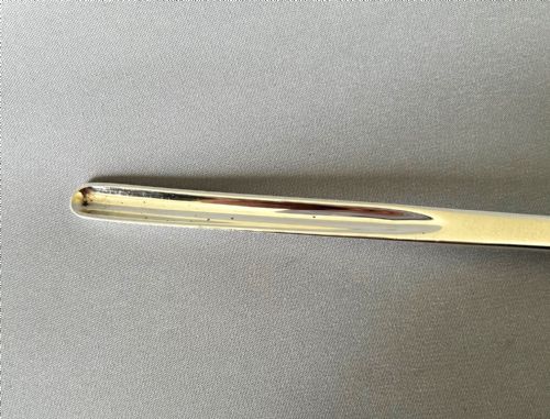 fig 1. A rare Georgian Irish silver marrow scoop with possible Military interest