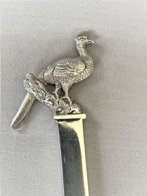 fig 1. A rare Victorian silver game skewer by a female silversmith