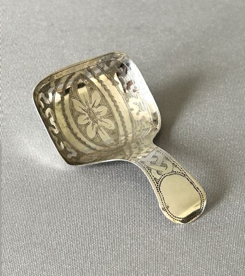 A Lovely Georgian Silver Caddy Spoon