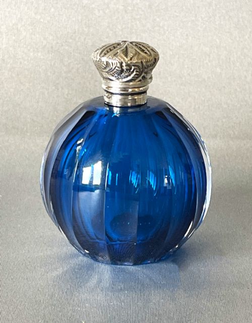 A Gorgeous Victorian Silver Mounted Scent Bottle