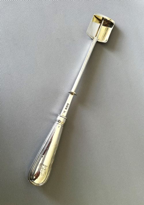 A Fabulous Georgian Mechanised Silver Stilton Scoop