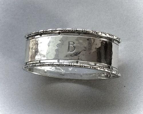 A Fabulous Liberty & Co. Silver Napkin Ring 'B'