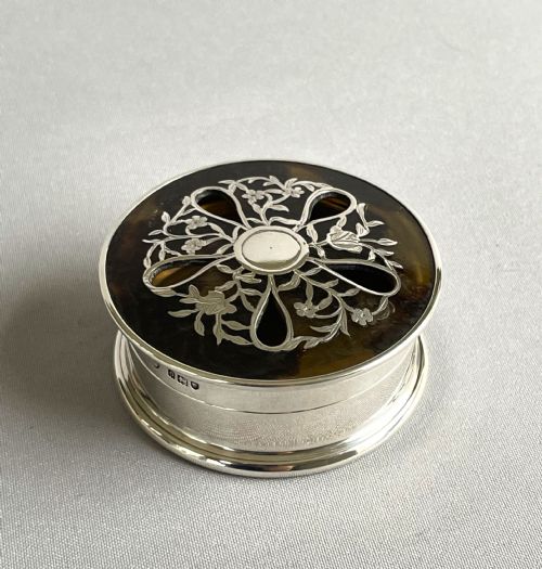 A Stunning Edwardian Silver & Tortoiseshell Pot Pourri