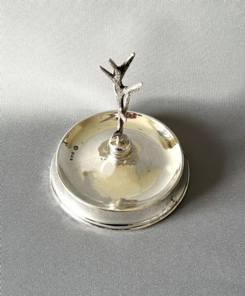 fig 1. A large George V silver ring tree/trinket dish