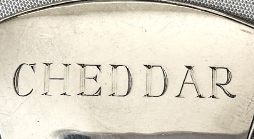 fig 1. A rare hallmarked silver Cheddar cheese ticket