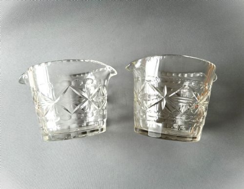 fig 1. A handsome pair of Victorian cut glass rinser bowls
