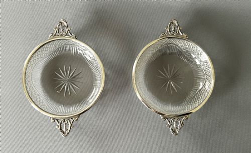 fig 1. A gorgeous pair of Victorian silver mounted novelty trinket dishes