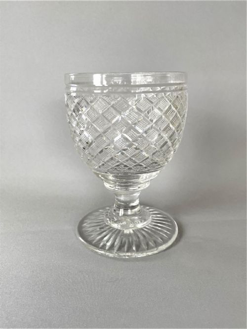 A Fabulous Georgian Revival Cut Glass Wine Goblet/rummer
