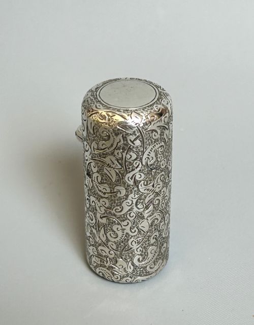 A Superb Victorian All Silver Scent Bottle by Sampson Morden