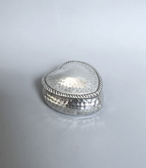 An Arts & Crafts Victorian Heart Shaped Trinket Box