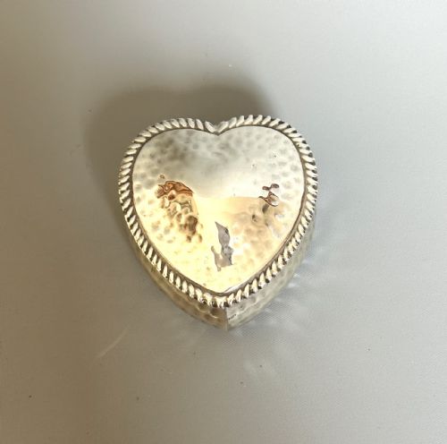 fig 1. An Arts & Crafts Victorian heart shaped trinket box