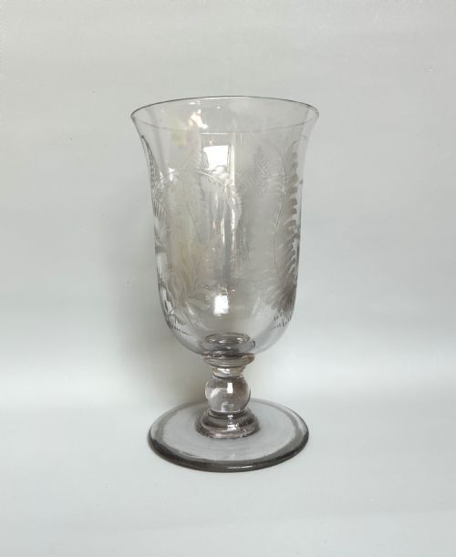 A Pretty Victorian Fern Etched Celery Vase