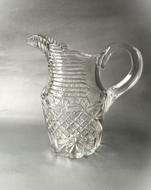 A Gorgeous Georgian Revival Cut Glass Water Jug