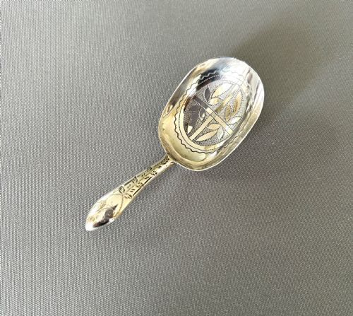 A Charming Georgian Regency Silver Caddy Spoon