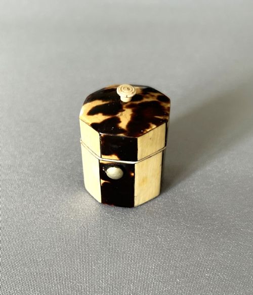 A Lovely Mid Victorian Novelty 'Tea Caddy' Thimble Holder