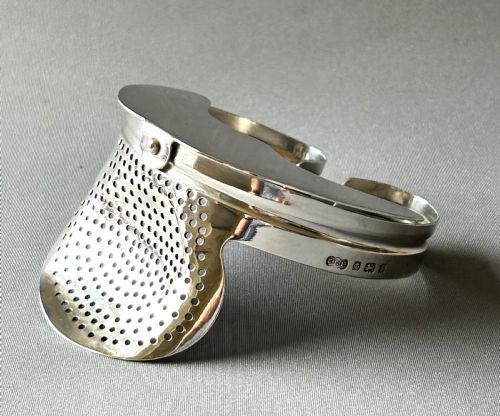 Extremely Rare Edwardian Silver Ice Strainer