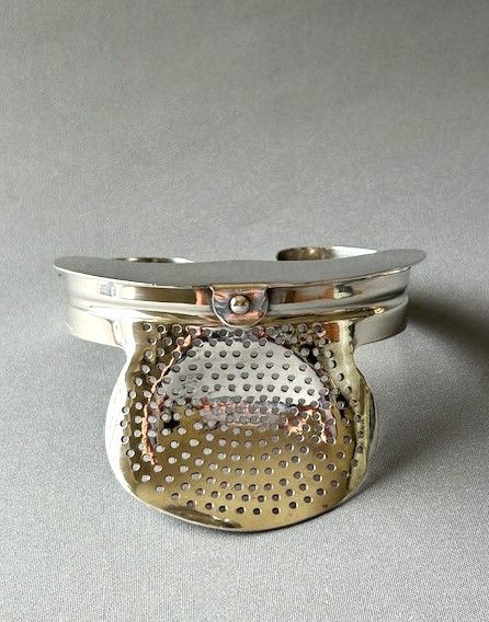 fig 1. Extremely rare Edwardian silver ice strainer